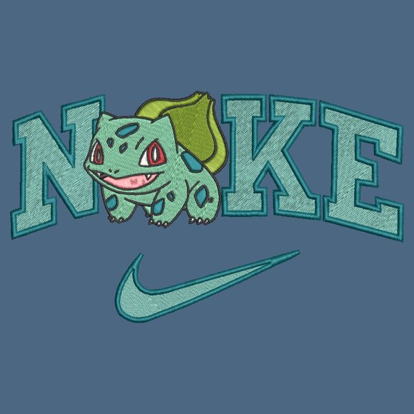 Nike Pokemon Bulbasaur Embroidered Adult Unisex Crewneck Sweatshirt Cozy - Picture 1 of 14